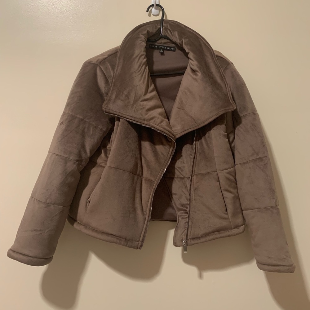 LAST 1️⃣ ☃️ MUSHROOM/ MOCHA VELVET JACKET ☃️ - Picture 4 of 6